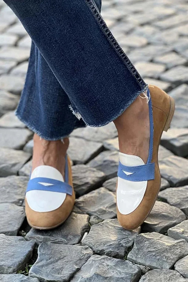 COLOR-BLOCK LOAFERS