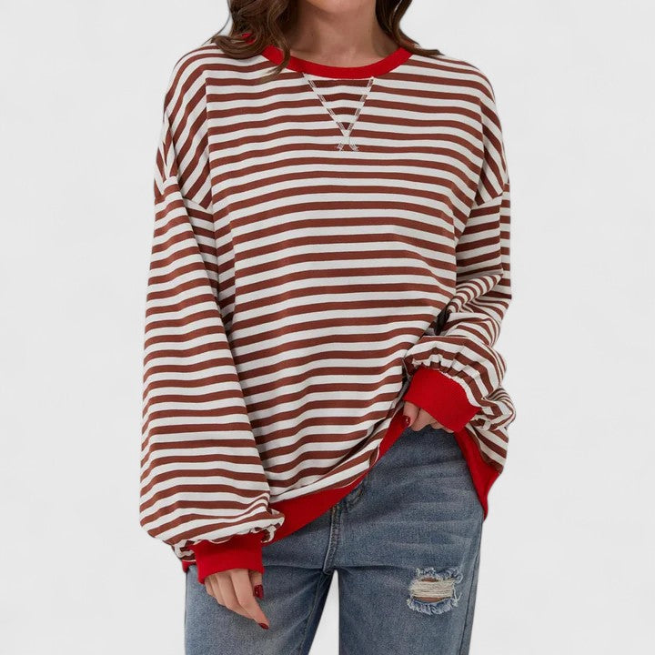 JULIA - RELAXED STRIPE SWEATSHIRT
