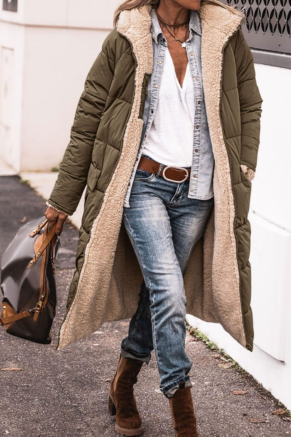Johna – Luxe Reversible Sherpa Coat