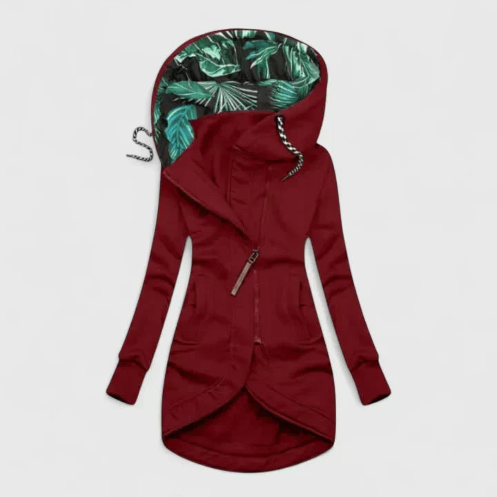 JAENA – ASYMMETRIC TROPICAL HOODIE