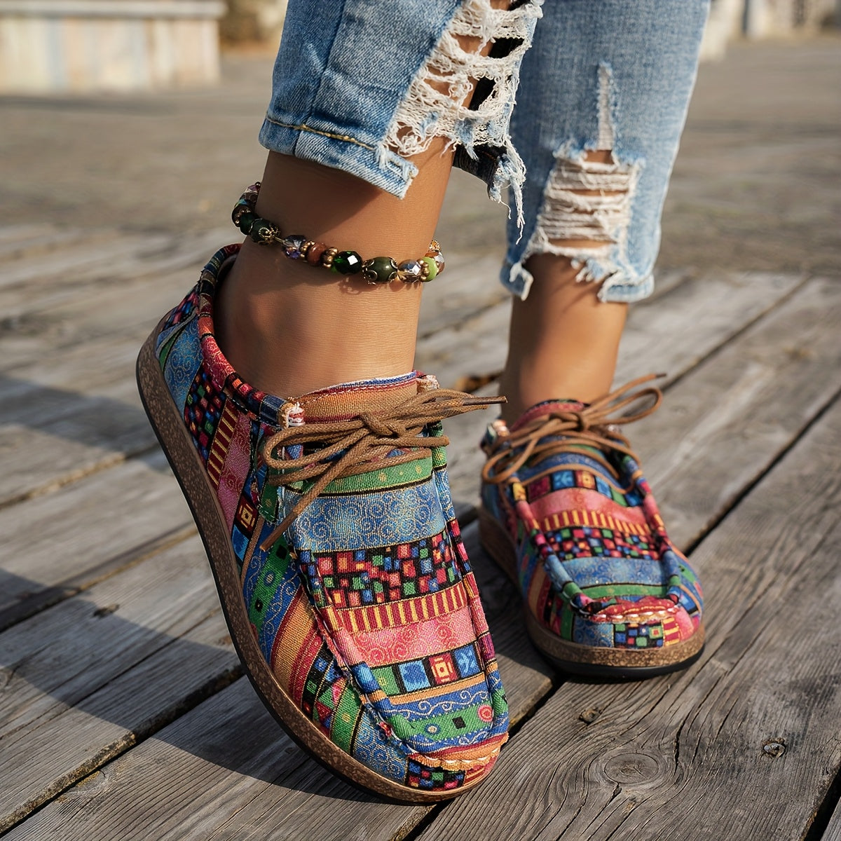 ADELINE – VIBRANT PATCHWORK COMFORT SNEAKERS