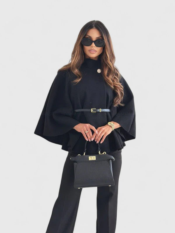 AVA – ELEGANT STRUCTURED CAPE JACKET