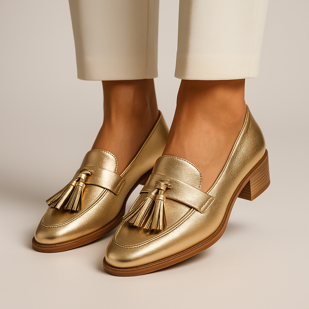 CAMILLE – GOLDEN GRACE TASSEL LOAFERS