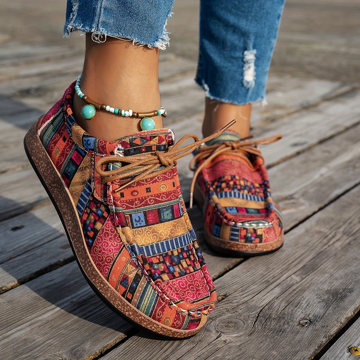 ADELINE – VIBRANT PATCHWORK COMFORT SNEAKERS