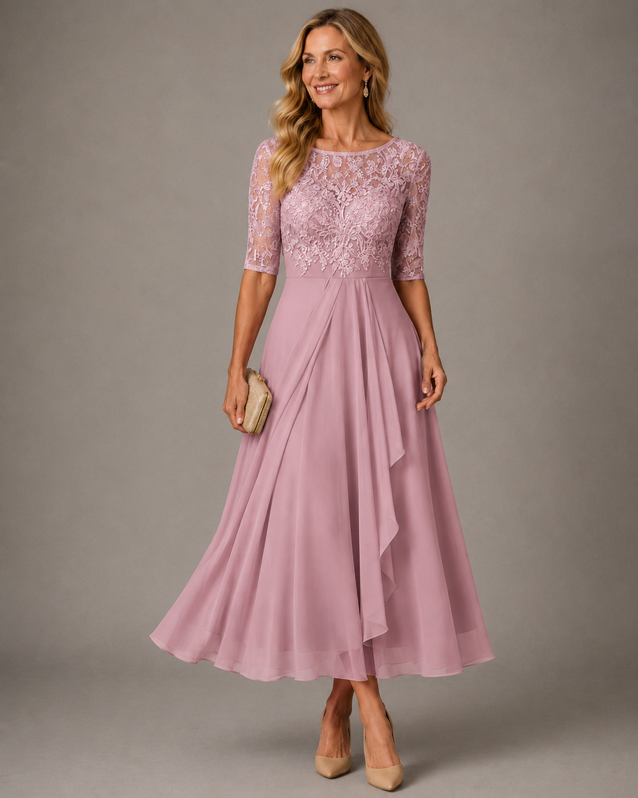Rose – The Flattering Lace Midi Dress