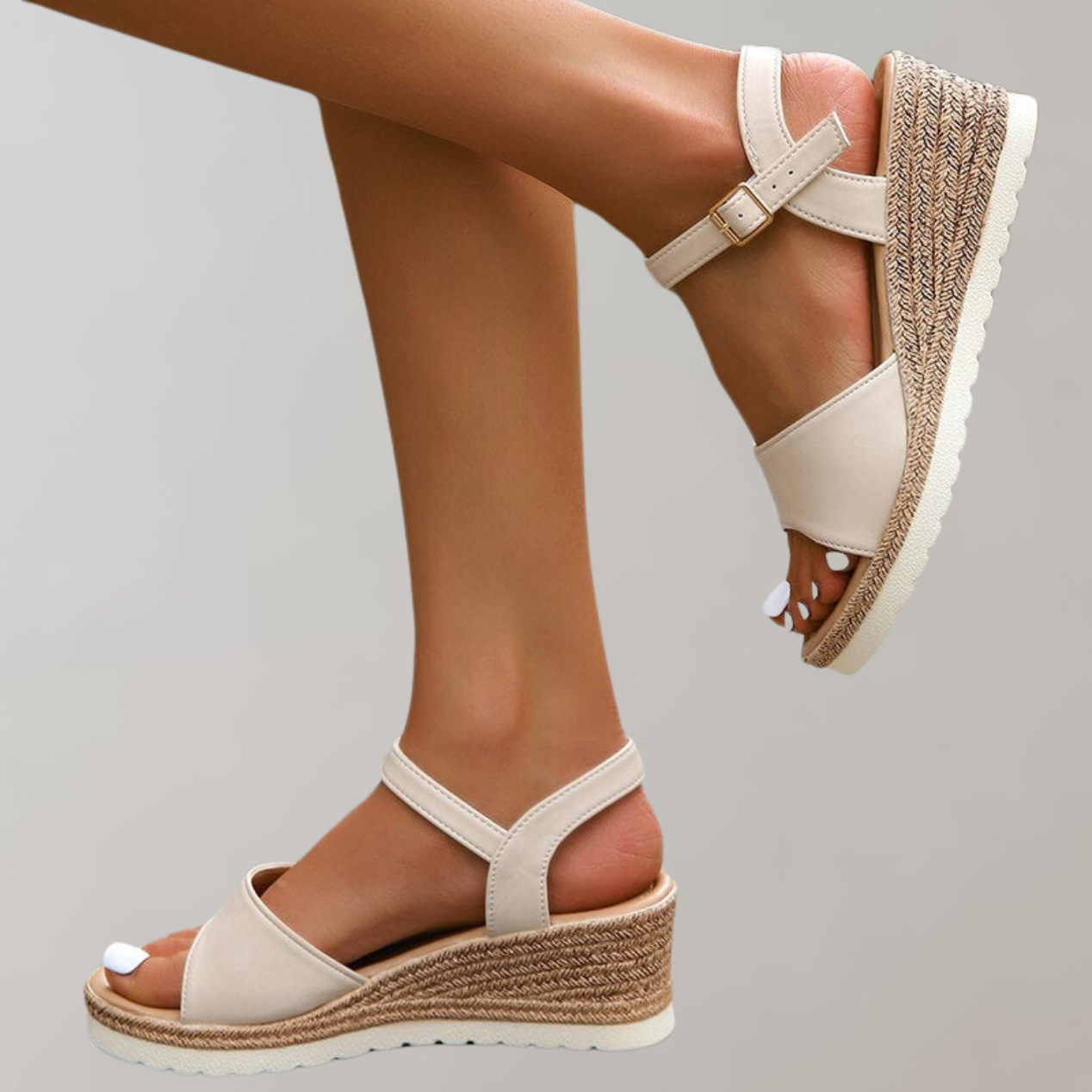 Delphine Orthopedic Wedge Sandals - Adjustable Straps Breathable