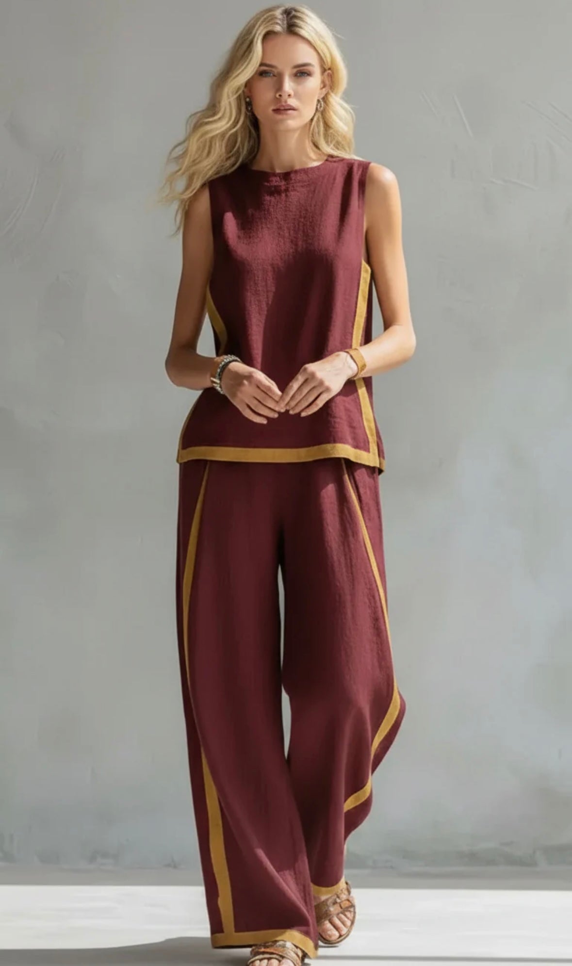 Leila | Elegant Cotton and Linen Set