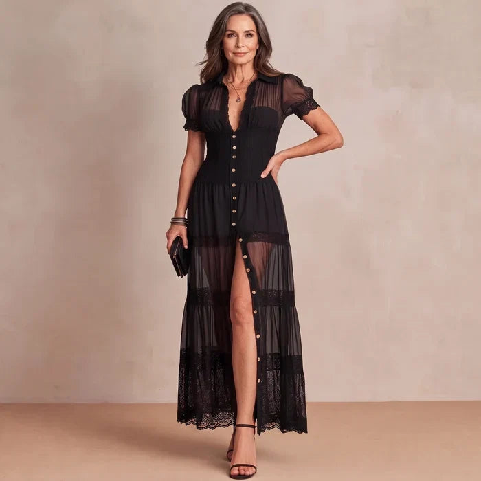 Sophia | Sheer Lace Maxi