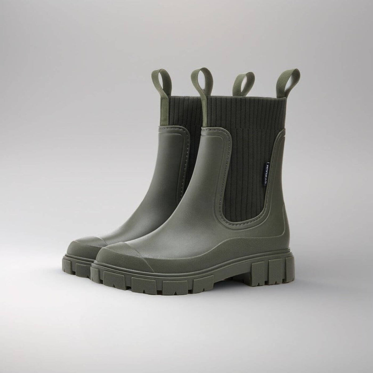 ARIANA – CHUNKY KNIT RAIN BOOT