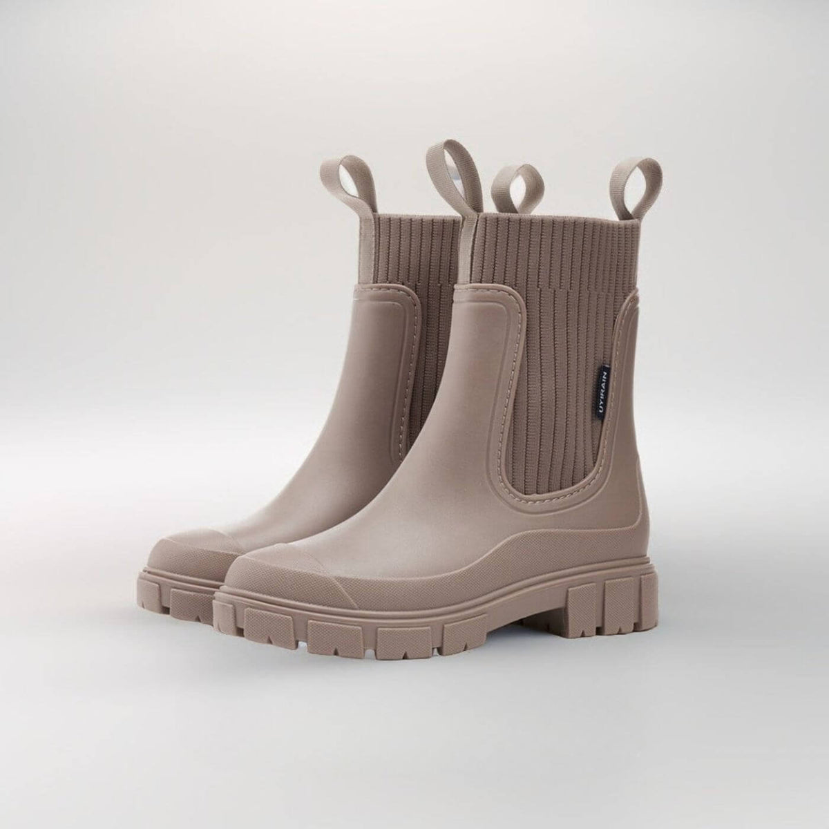 ARIANA – CHUNKY KNIT RAIN BOOT