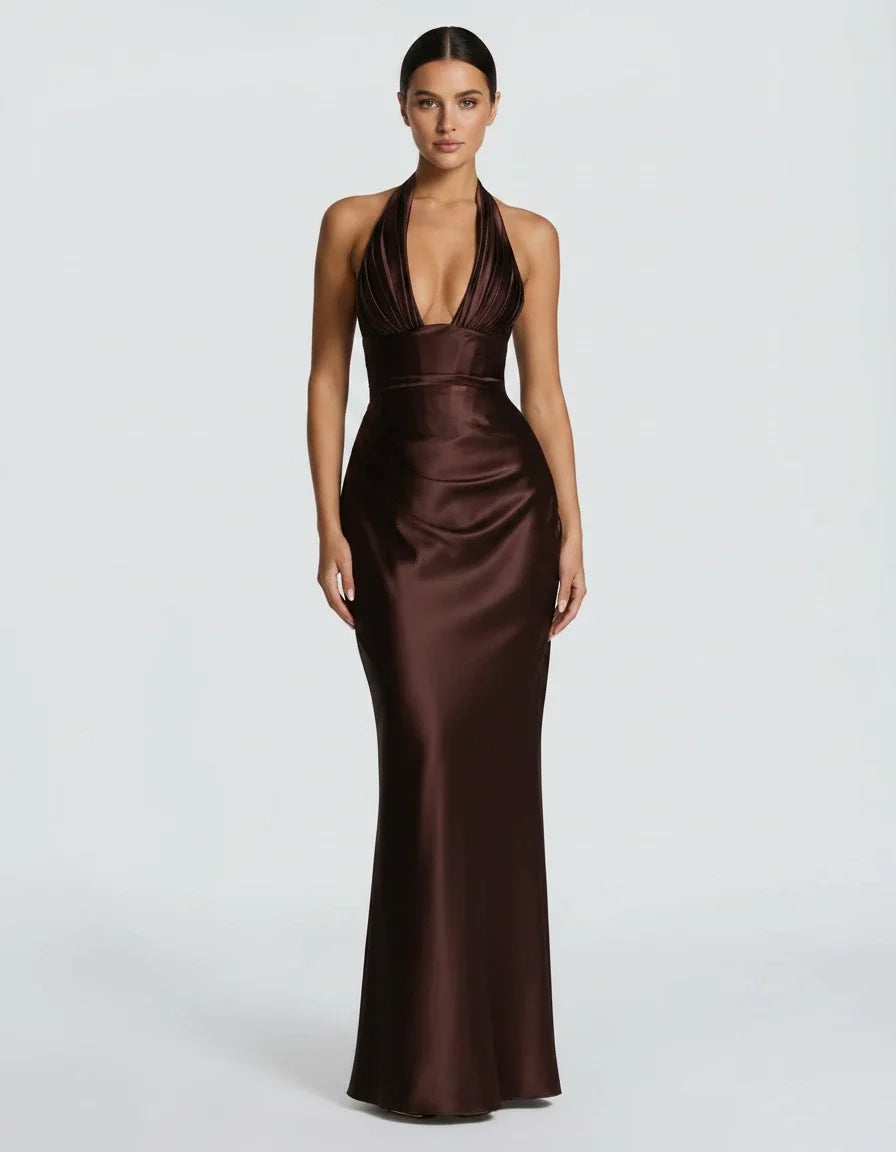 Madeline · The Satin Halter Mermaid Gown