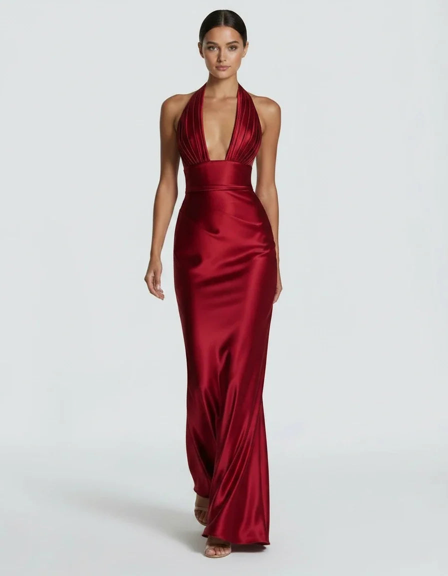Madeline · The Satin Halter Mermaid Gown