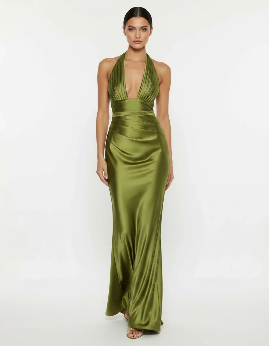 Madeline · The Satin Halter Mermaid Gown