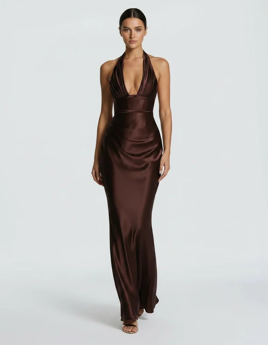 Madeline · The Satin Halter Mermaid Gown
