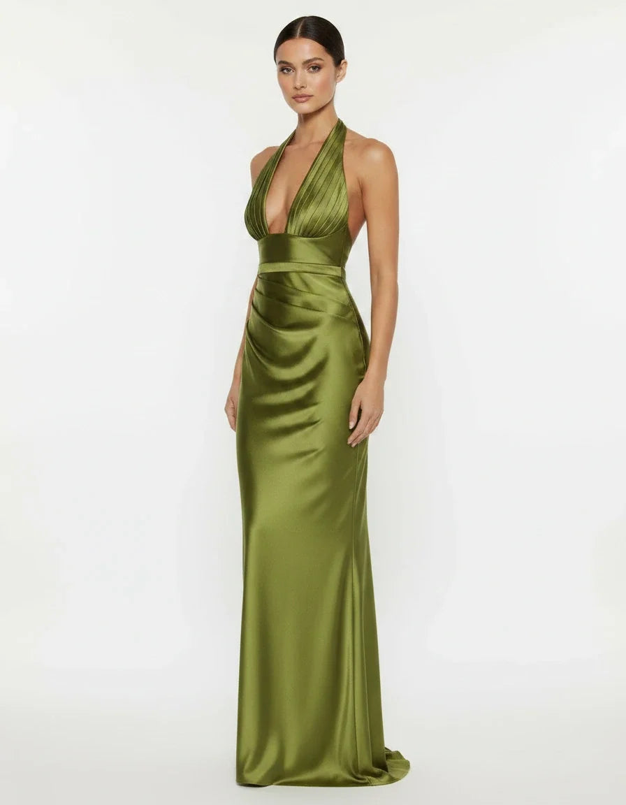 Madeline · The Satin Halter Mermaid Gown