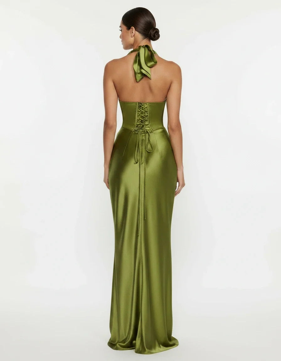 Madeline · The Satin Halter Mermaid Gown