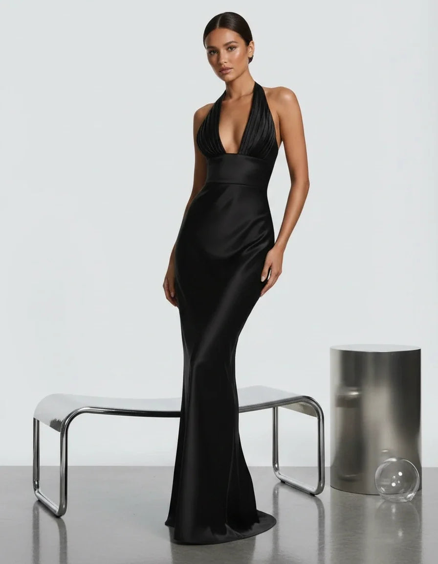 Madeline · The Satin Halter Mermaid Gown