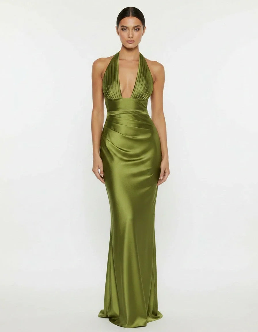 Madeline · The Satin Halter Mermaid Gown