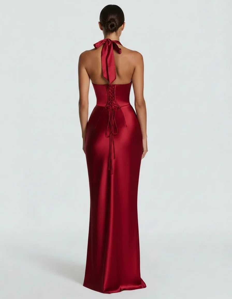 Madeline · The Satin Halter Mermaid Gown