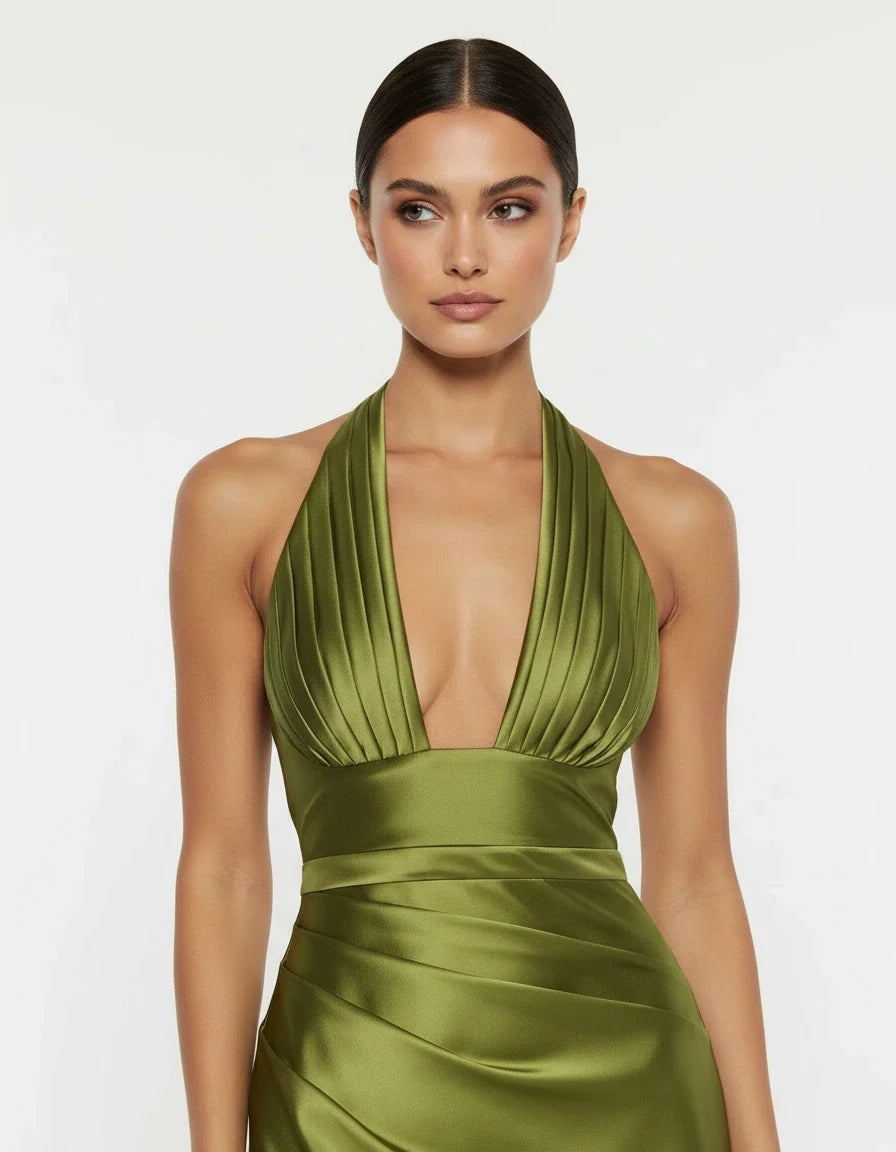 Madeline · The Satin Halter Mermaid Gown