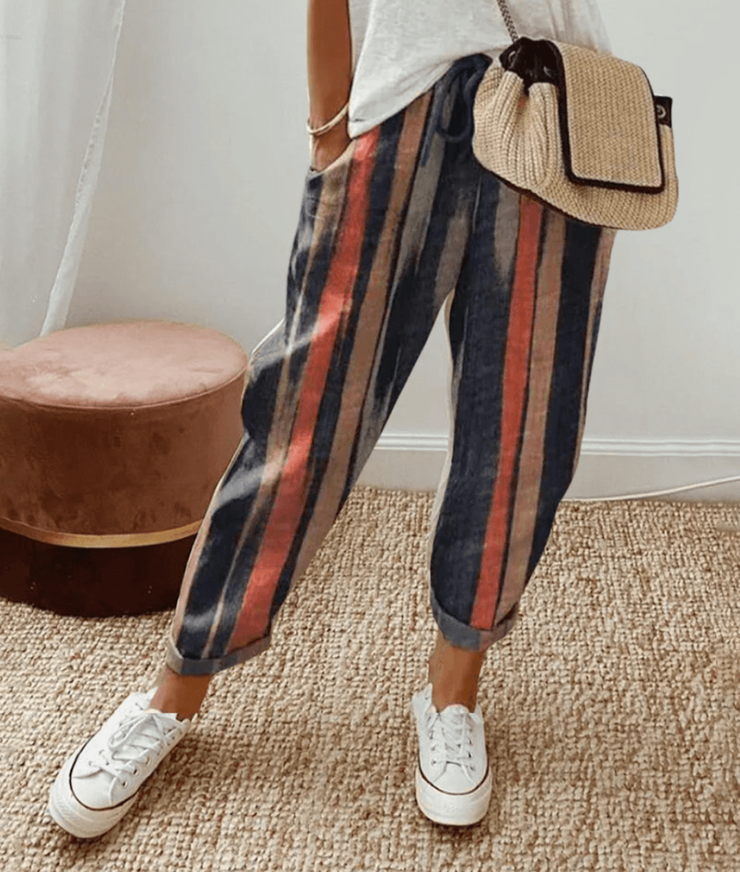 Elle™ | Flattering Fit & Comfort Waistband Trouser With Print
