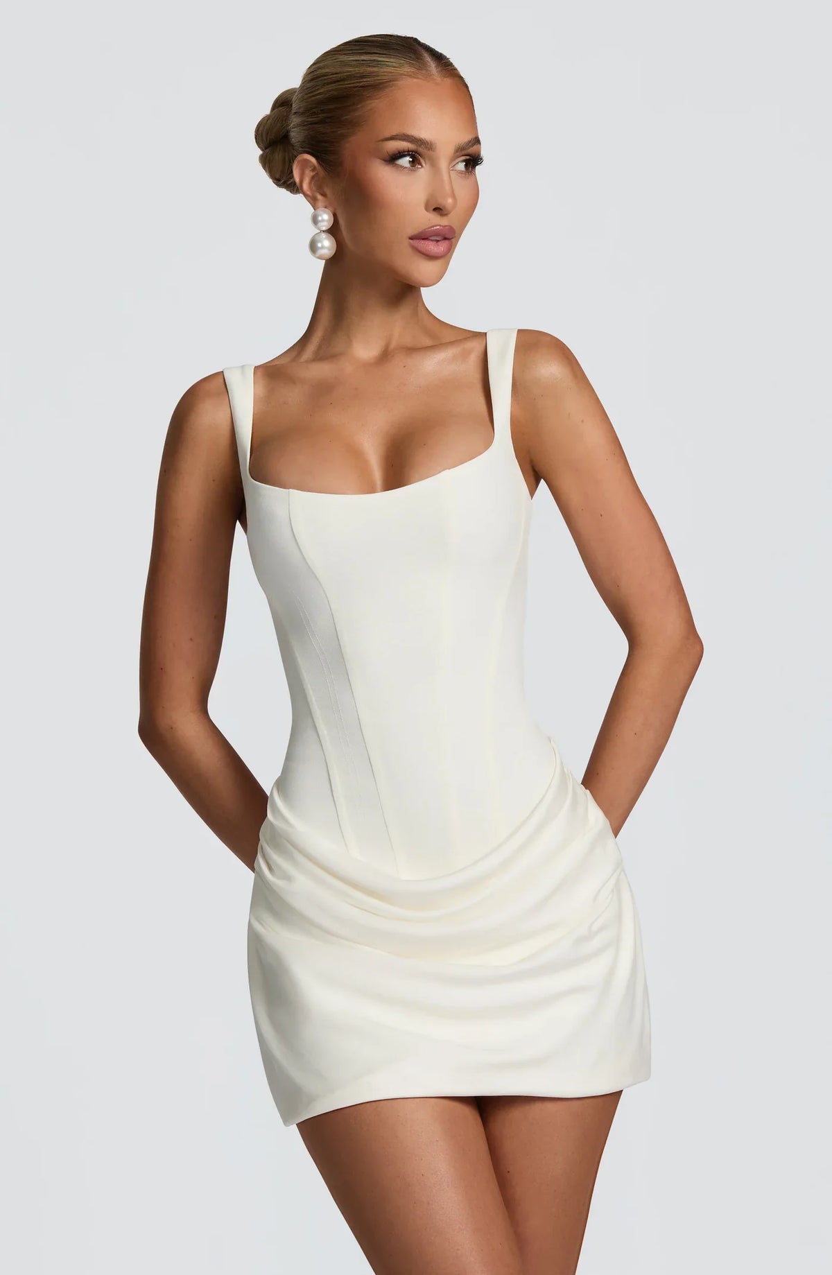 Orchidée – The Draped Corset Mini Dress