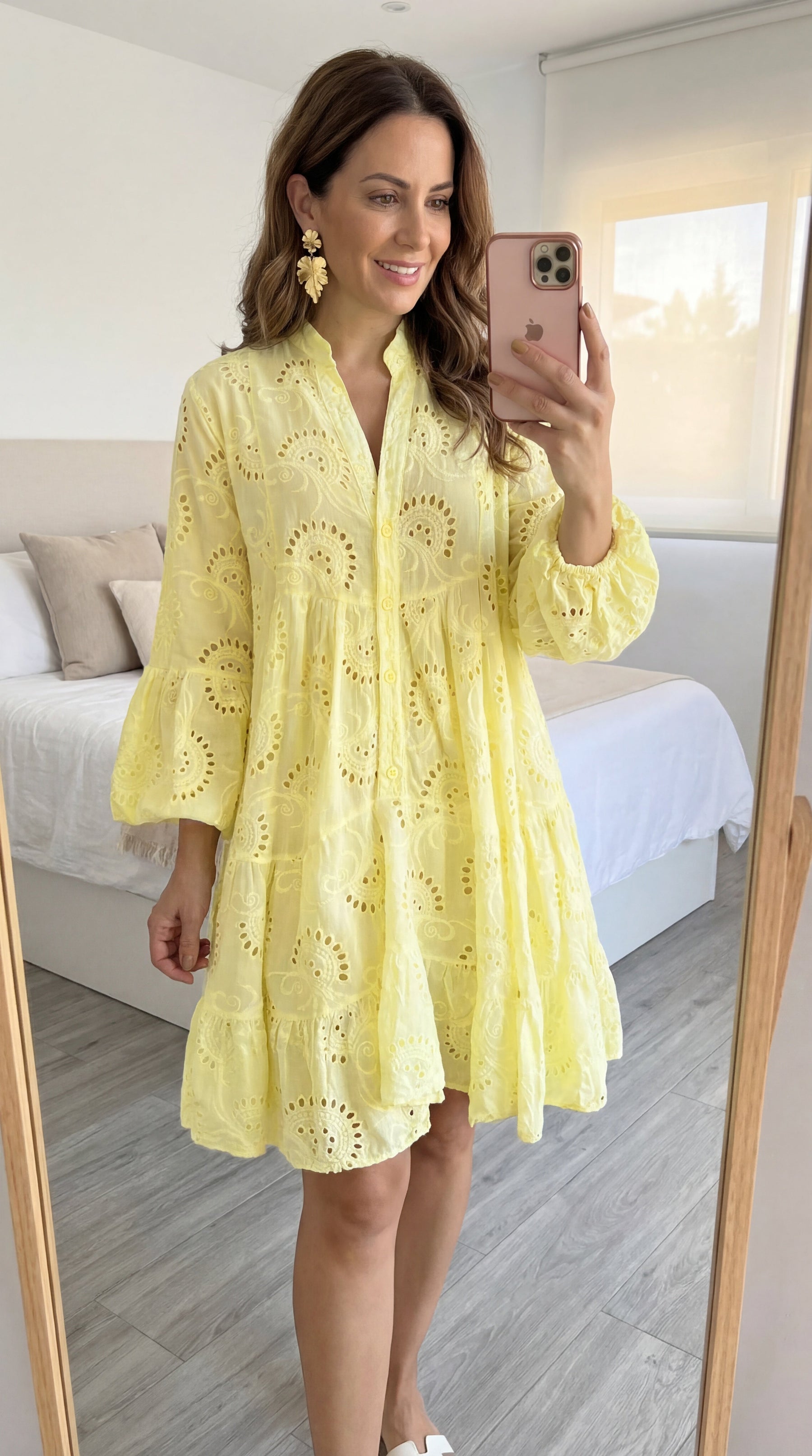 Sienna | V-Neck Summer Broderie Dress