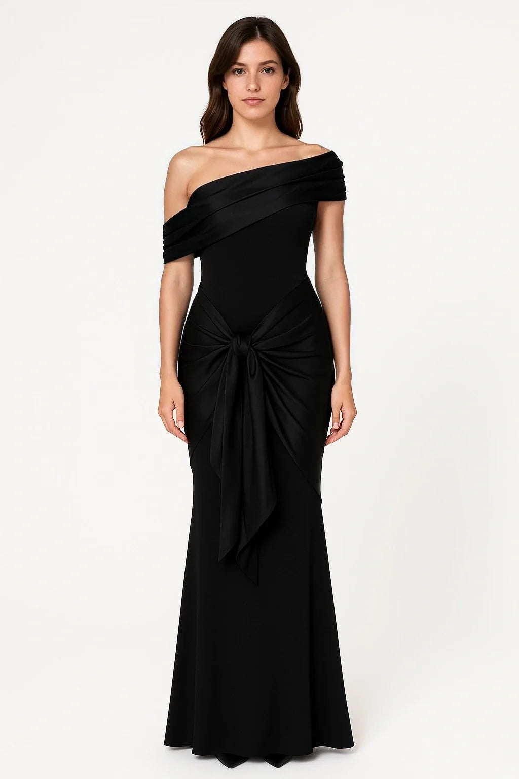 Romantique – The Satin Drape Hourglass Gown