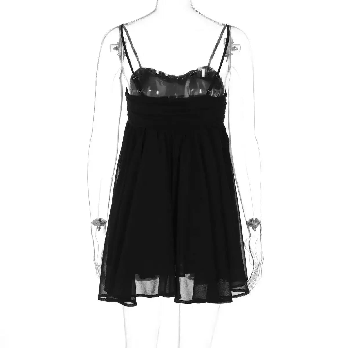 Avrilyaan Chiffon Strapless Backless Sexy A-Line Dress for Women 2025, Spaghetti Party Dress Bodycon Mini Summer Dress Vestidos