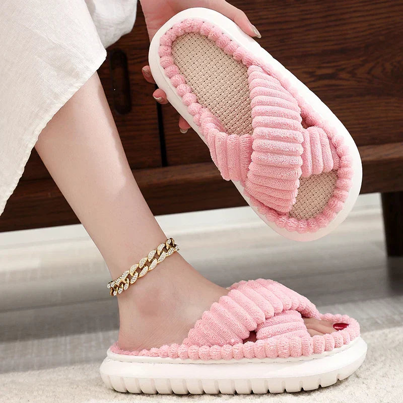 Lush Mellowz Linen Slippers