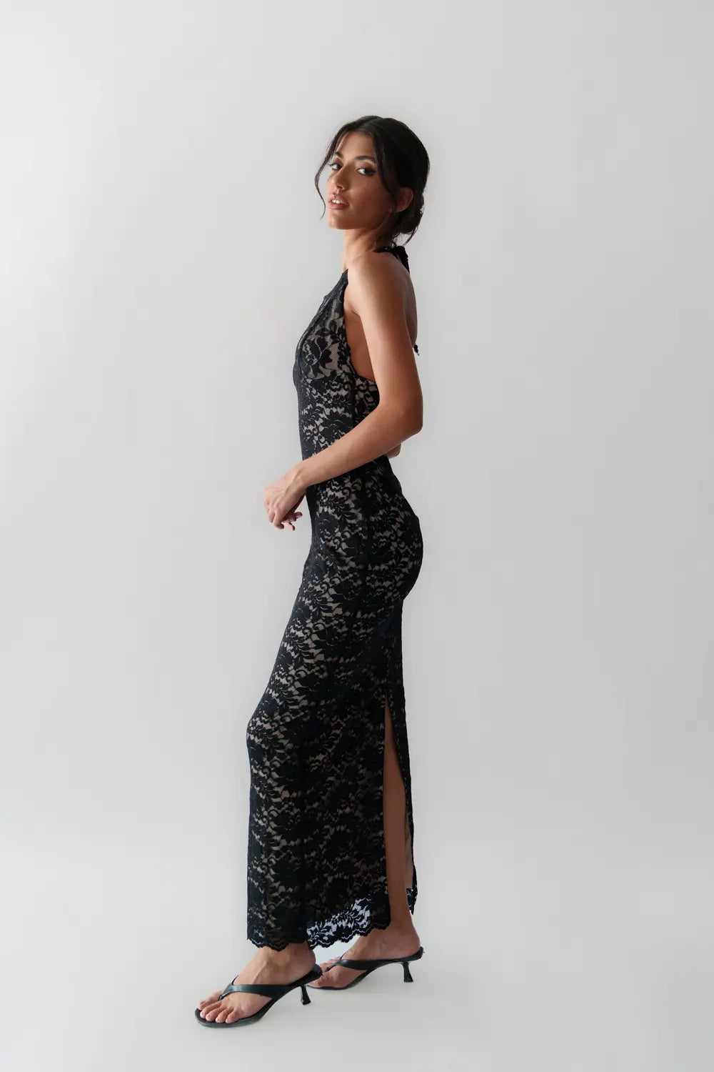 Tahlia – The Midnight Lace Statement Dress