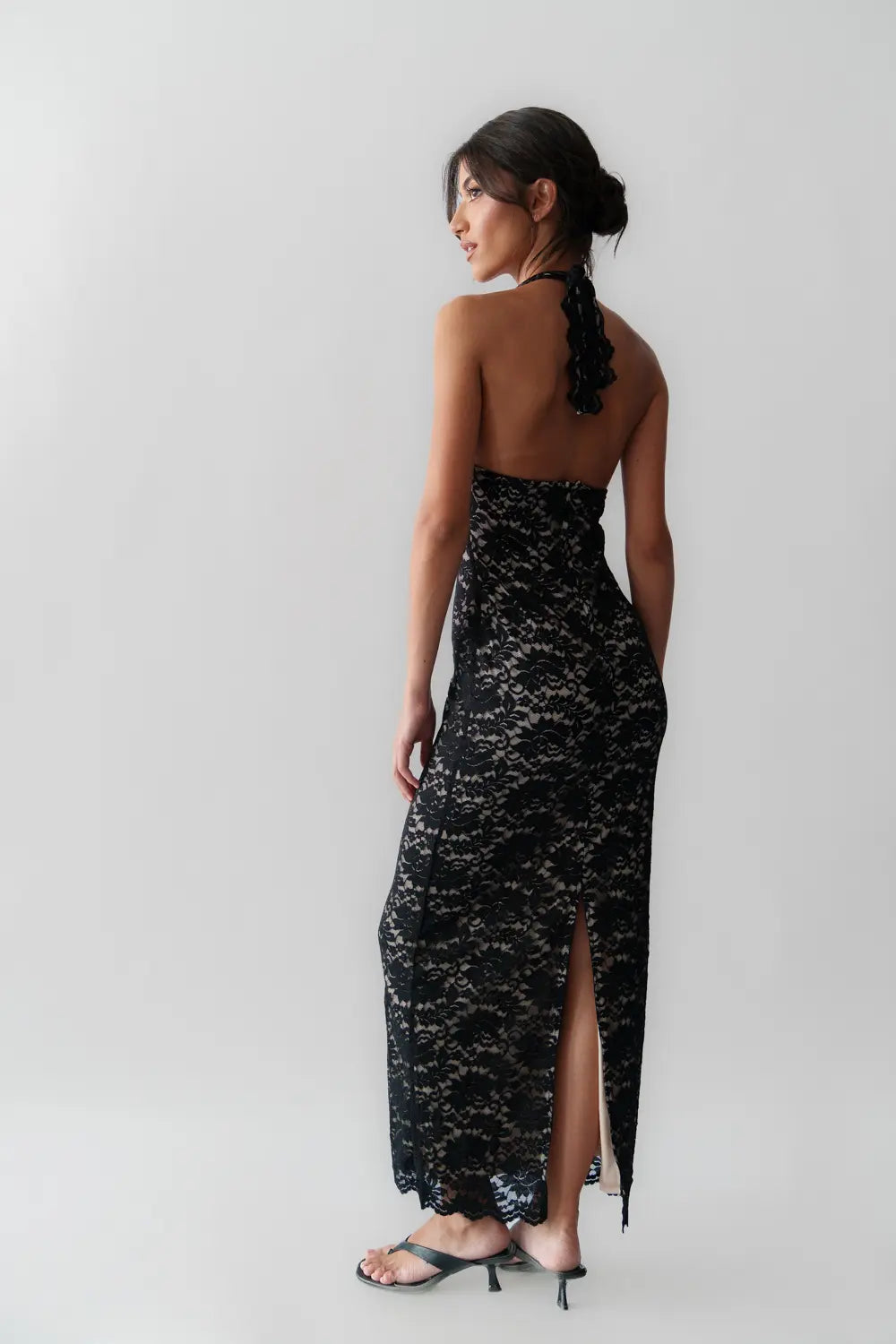 Tahlia – The Midnight Lace Statement Dress