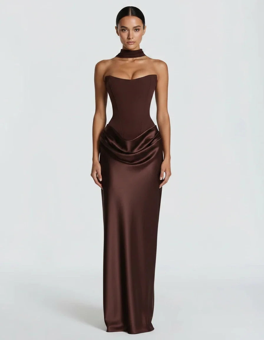 Vespera — The Corset Lace Satin Gown