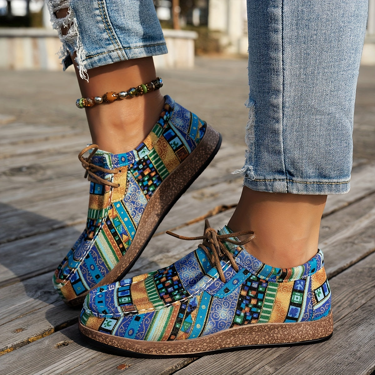 ADELINE – VIBRANT PATCHWORK COMFORT SNEAKERS