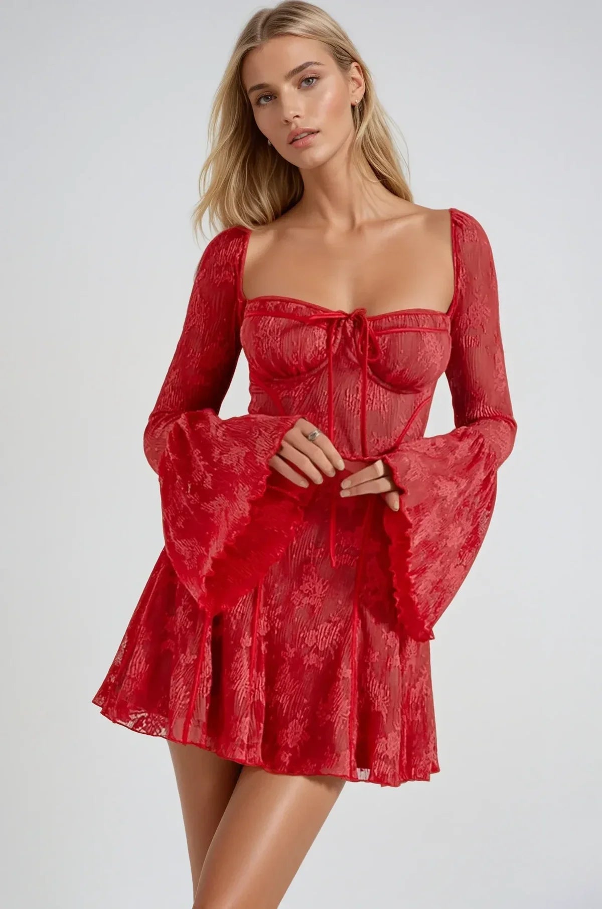 Amaya – The Romantic Lace Illusion Dress
