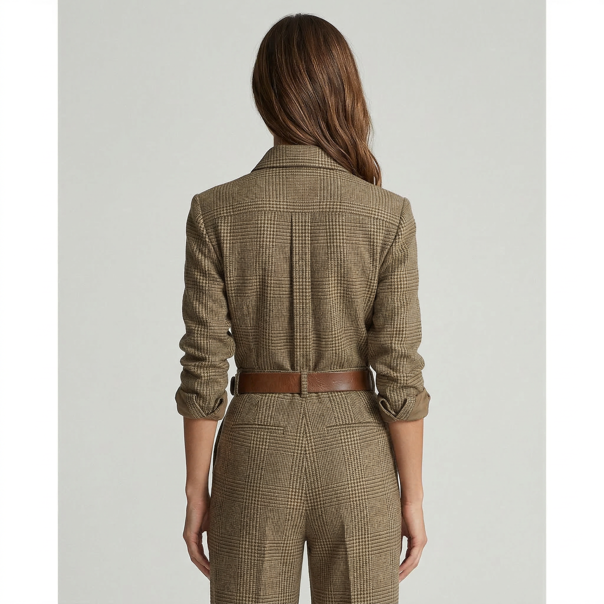 Celia | Checked Jumpsuit with Sophisticated Details • S1