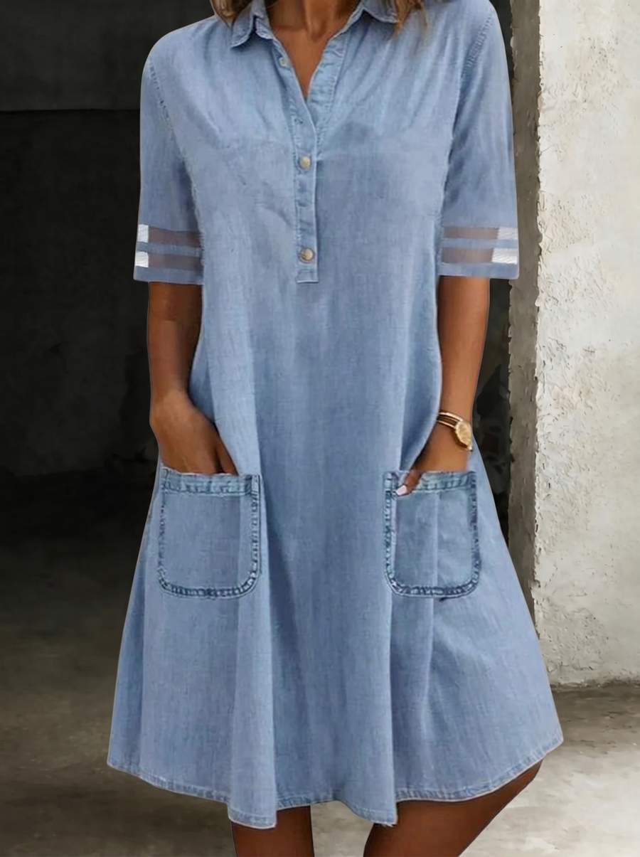 Lucía - Denim dress that flatters the silhouette