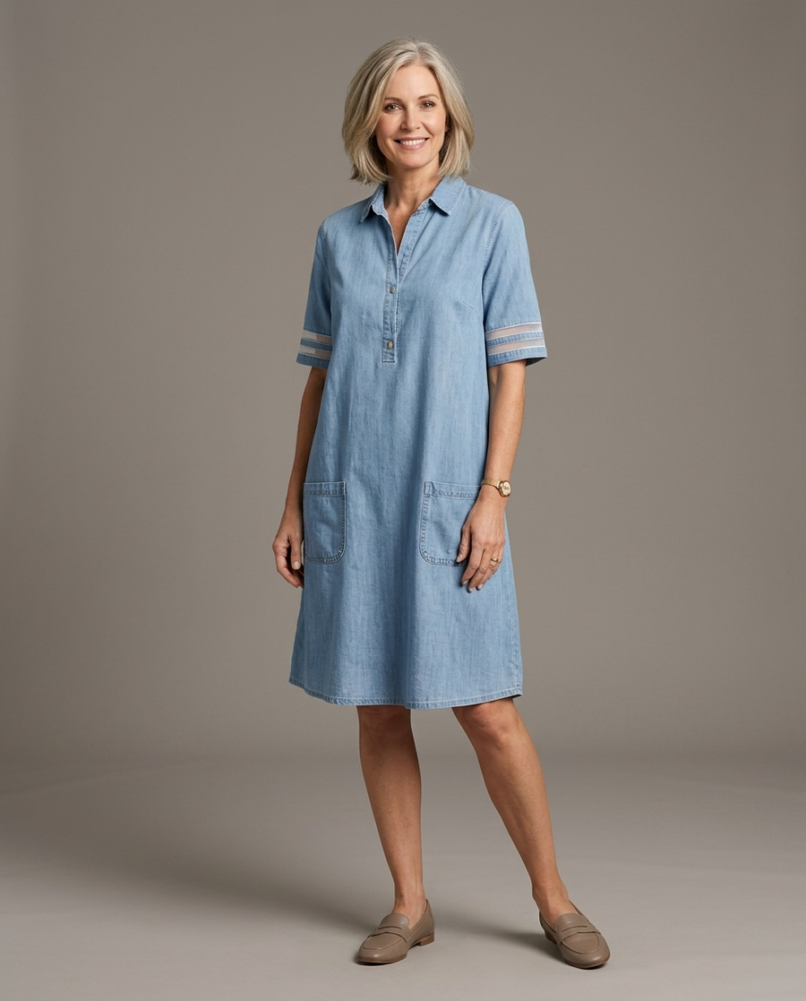 Lucía - Denim dress that flatters the silhouette