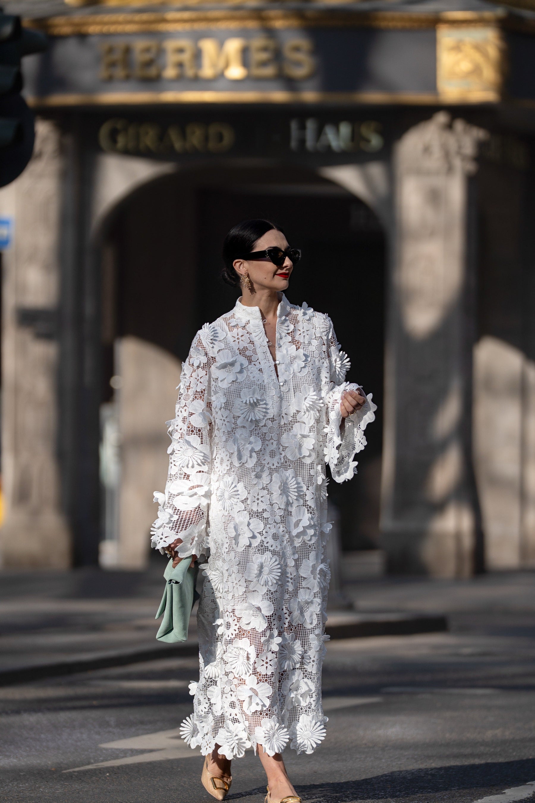 Estelle Dress in White Lace