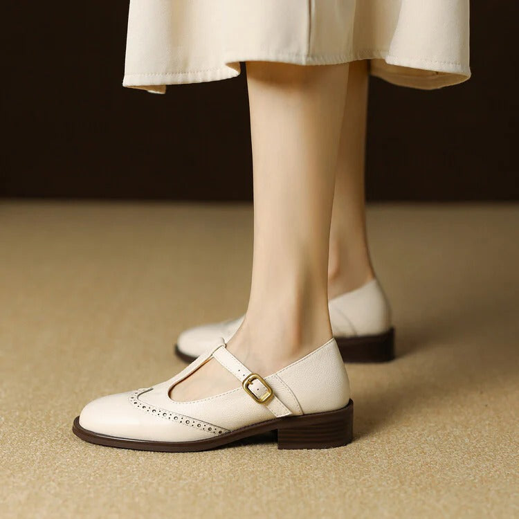 Ruelle Leather Mary Janes