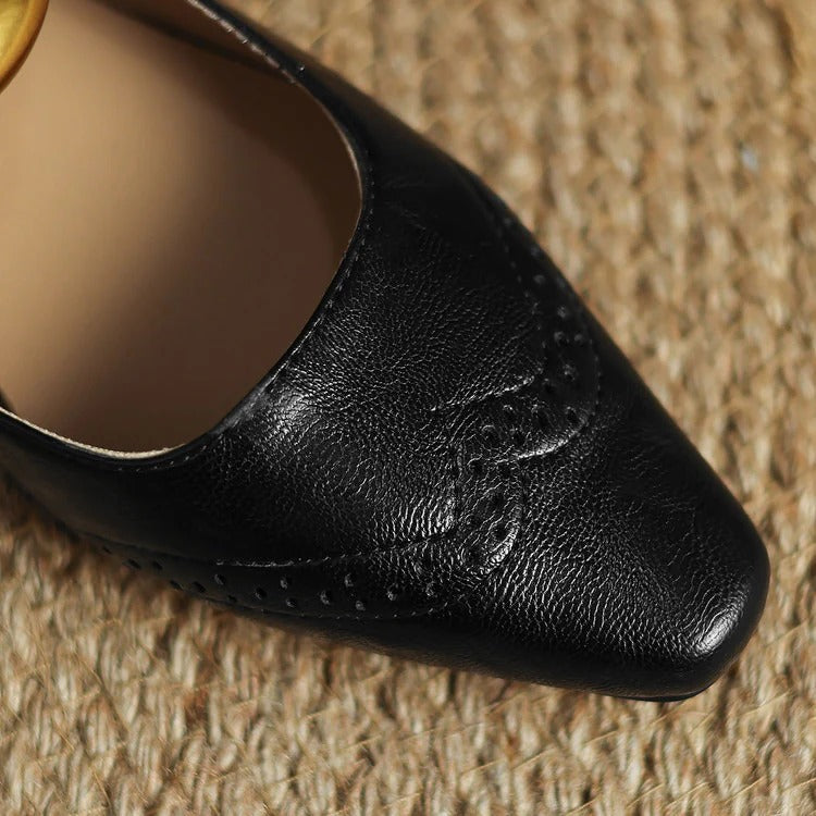 Édeline Leather Wedges