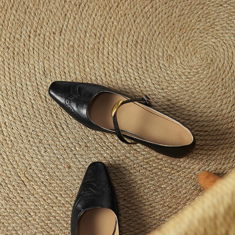 Édeline Leather Wedges