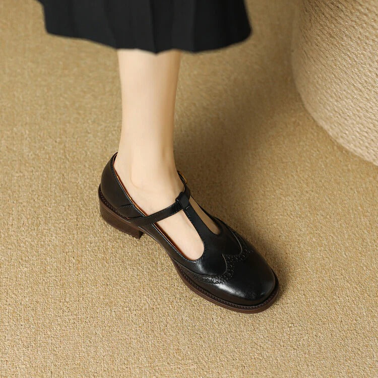 Ruelle Leather Mary Janes