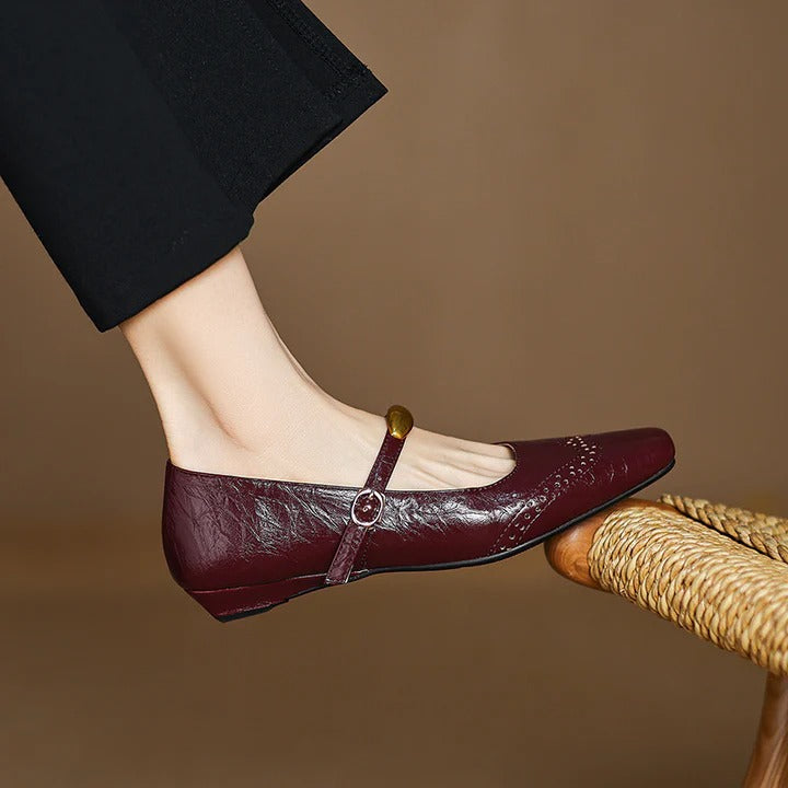Édeline Leather Wedges