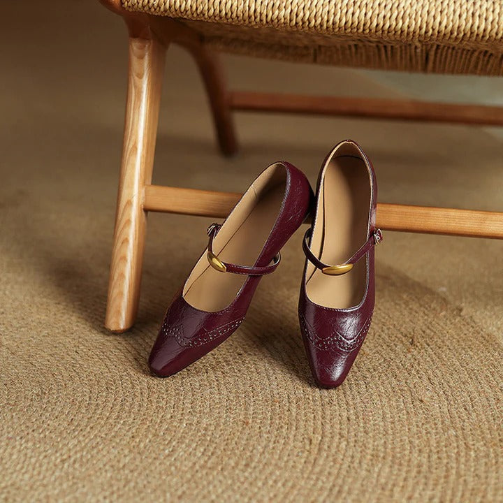 Édeline Leather Wedges