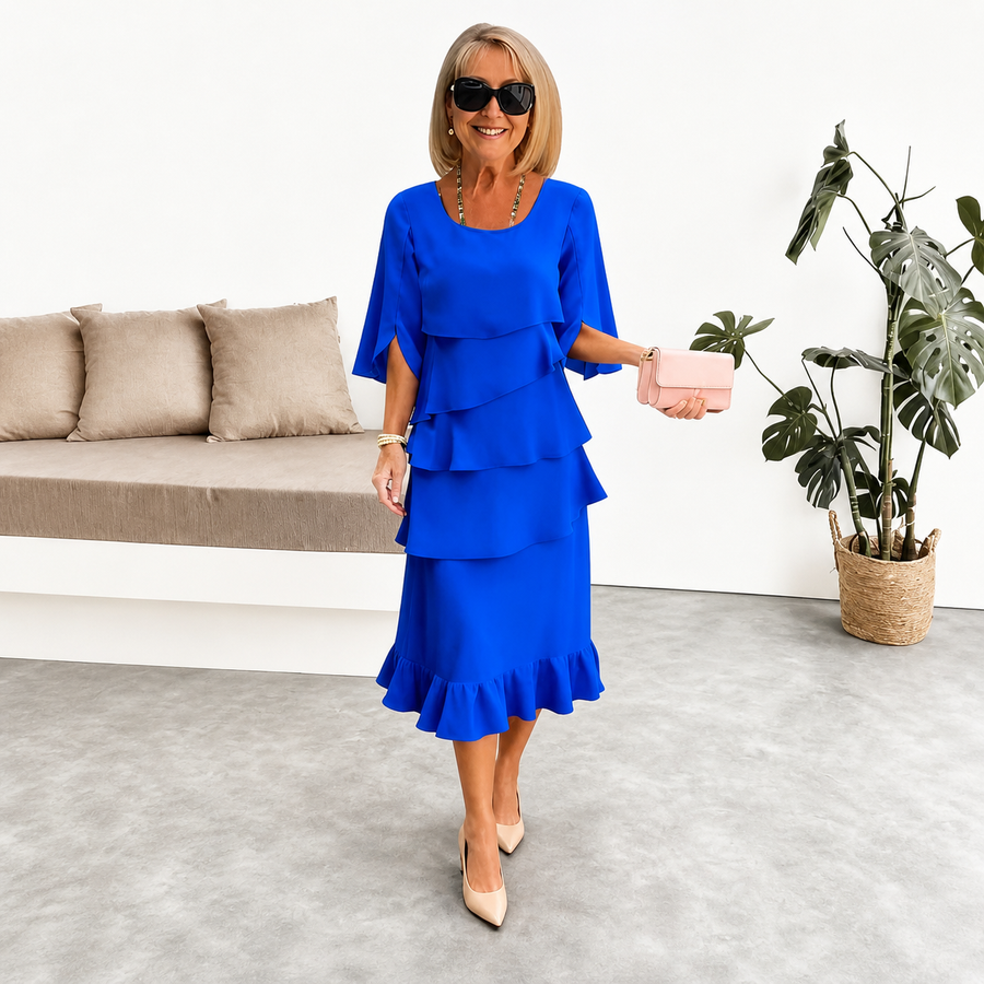 Brent | Layered Tier Midi Dress