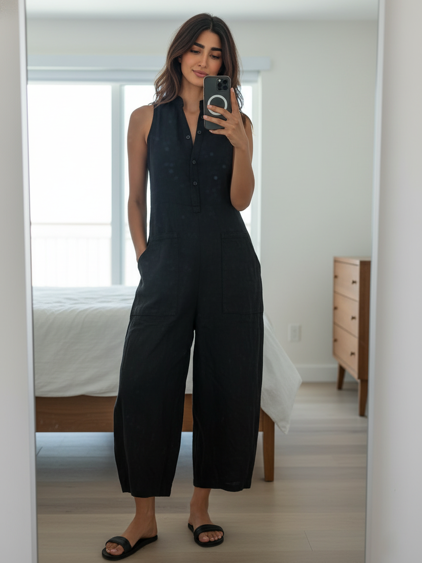The Yvaine Linen Jumpsuit